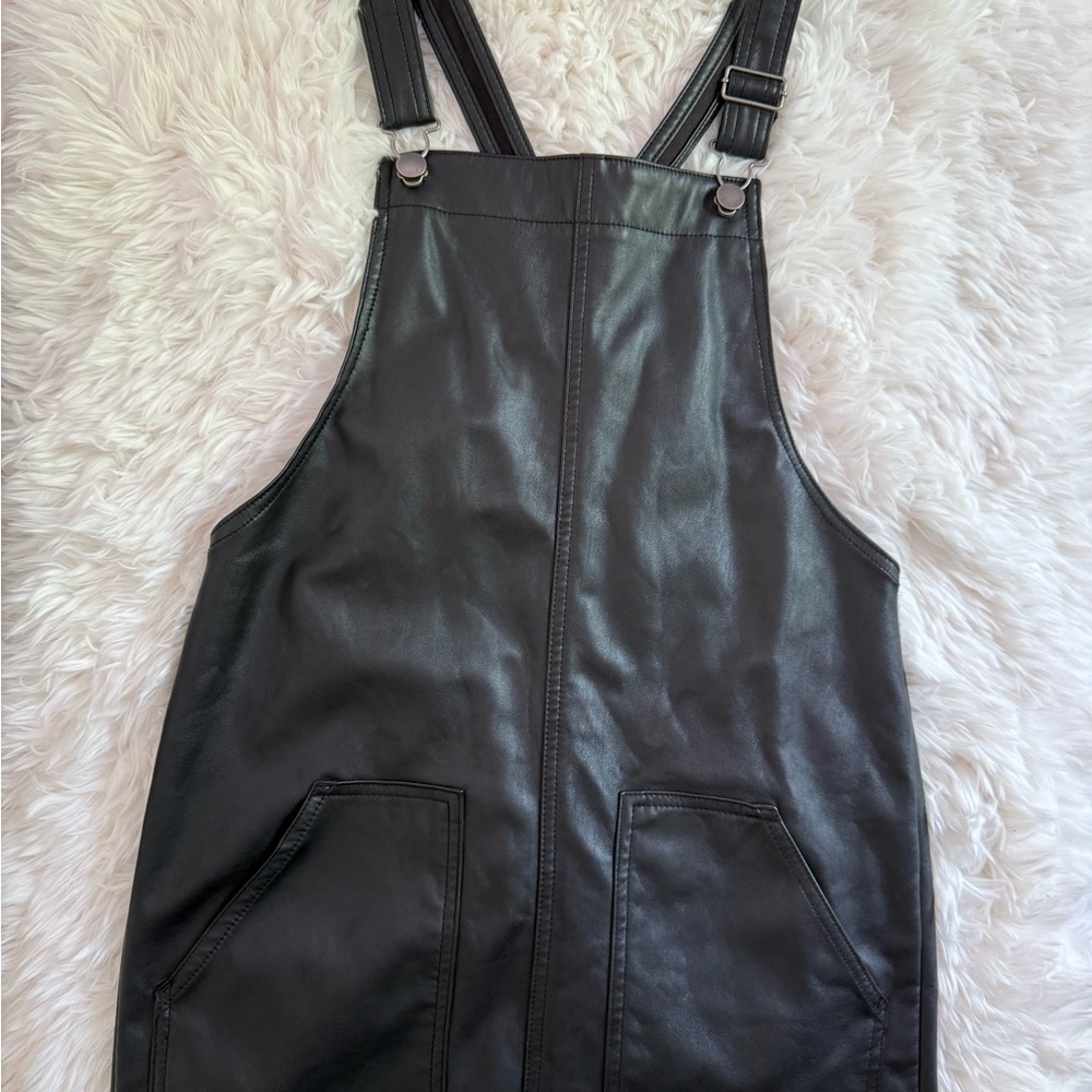 Tinseltown Black Leather Buckle Dress